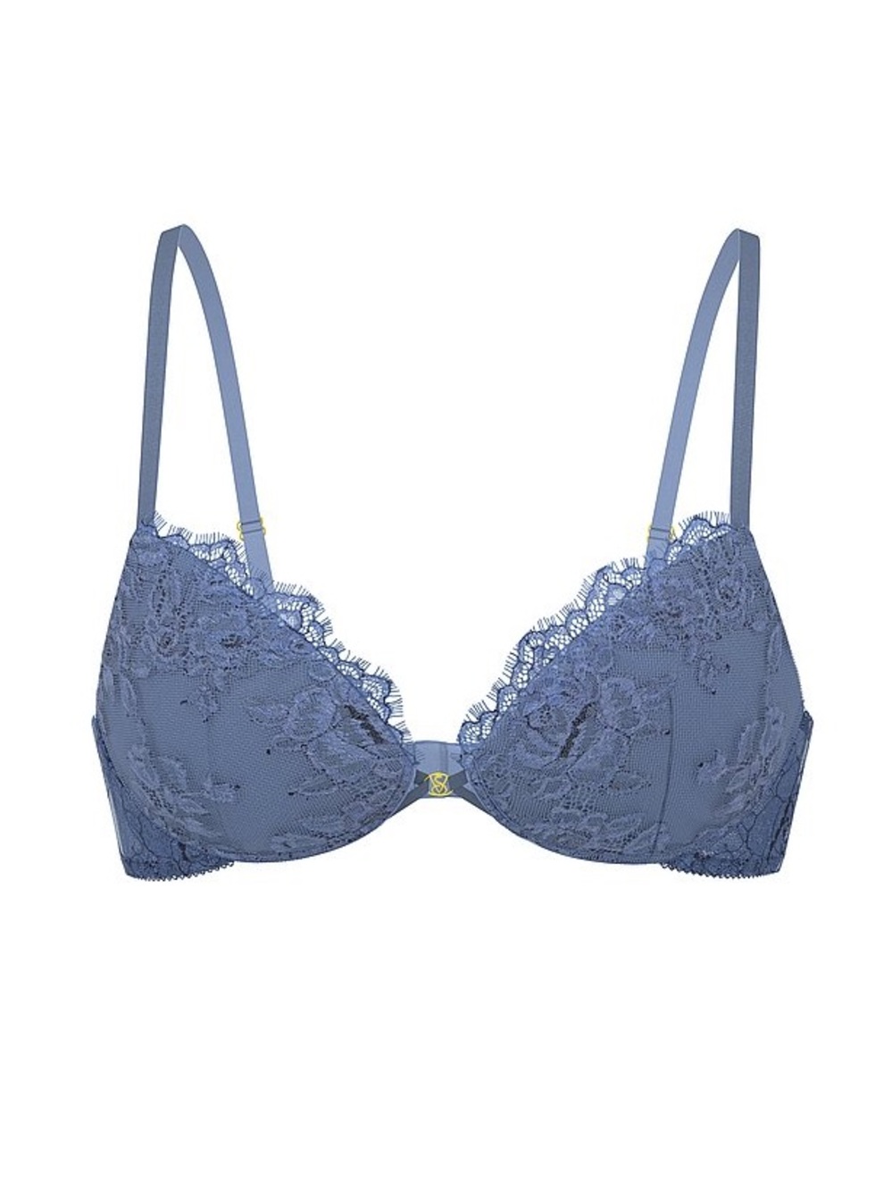 Victoria's Secret Very Sexy Denim Rose Lace Push-Up Bra